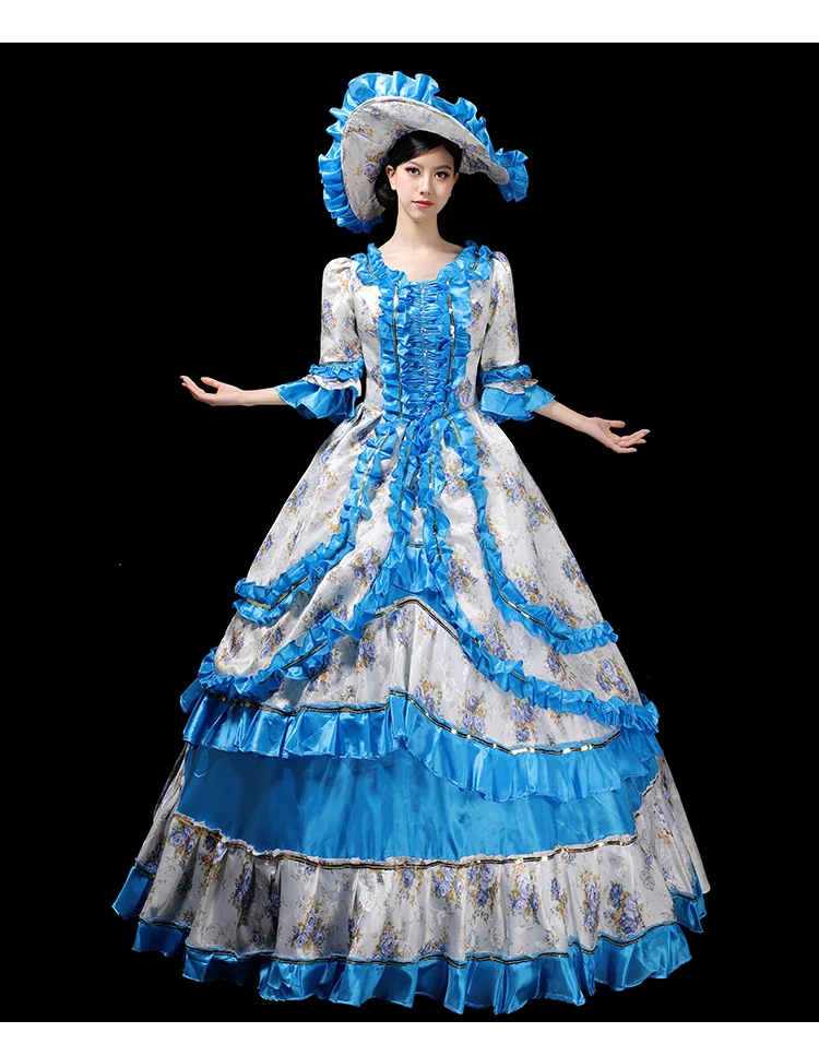 roll Reserve Woman S-xxxl epocă curtea regala costum de scena medievală, renascentistă  victorian rochie de bal rochie cu palarie cumpara > Reduceri \  Stellarkids.ro
